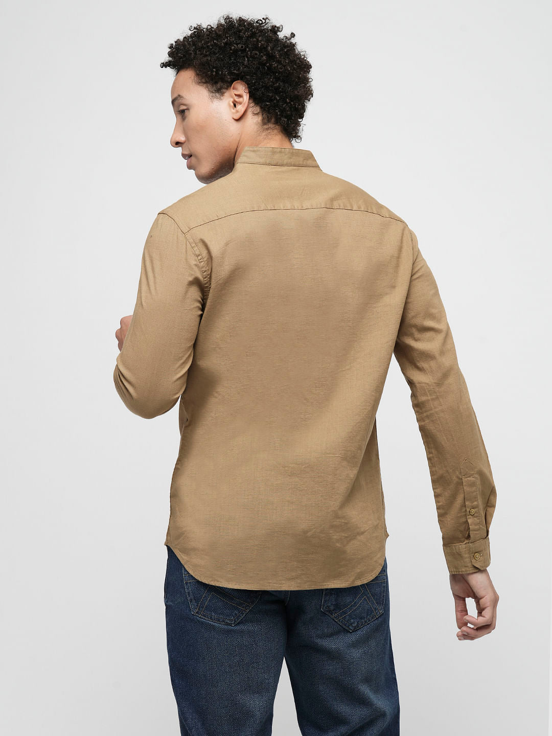 PRODUKT by JACK&JONES Brown Cotton Full Sleeves Shirt