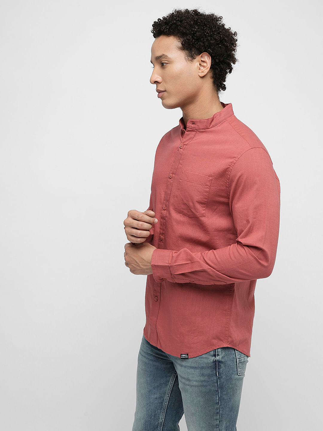 PRODUKT by JACK&JONES Red Cotton Full Sleeves Shirt