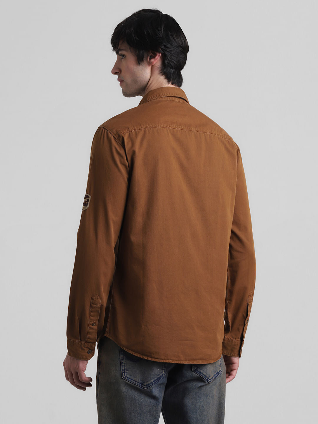 PRODUKT by JACK&JONES Dark Brown Full Sleeves Shirt