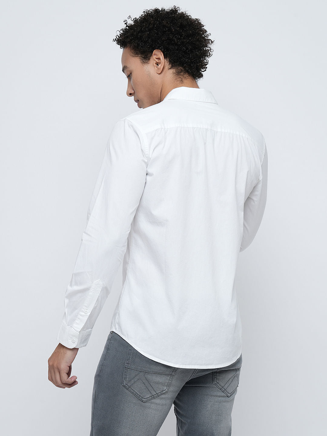 PRODUKT by JACK&JONES White Printed Full Sleeves Shirt
