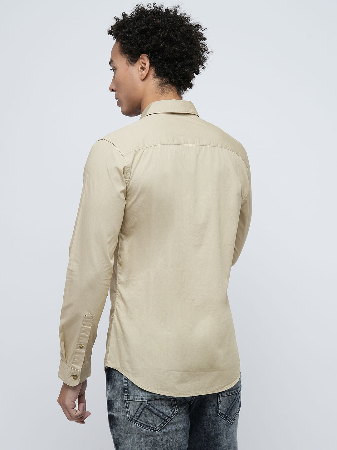 PRODUKT by JACK&JONES Light Brown Full Sleeves Shirt