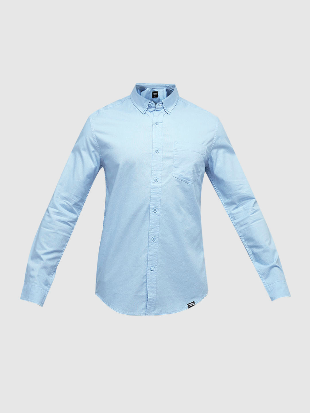 PRODUKT by JACK&JONES Sky Blue Cotton Full Sleeves Shirt