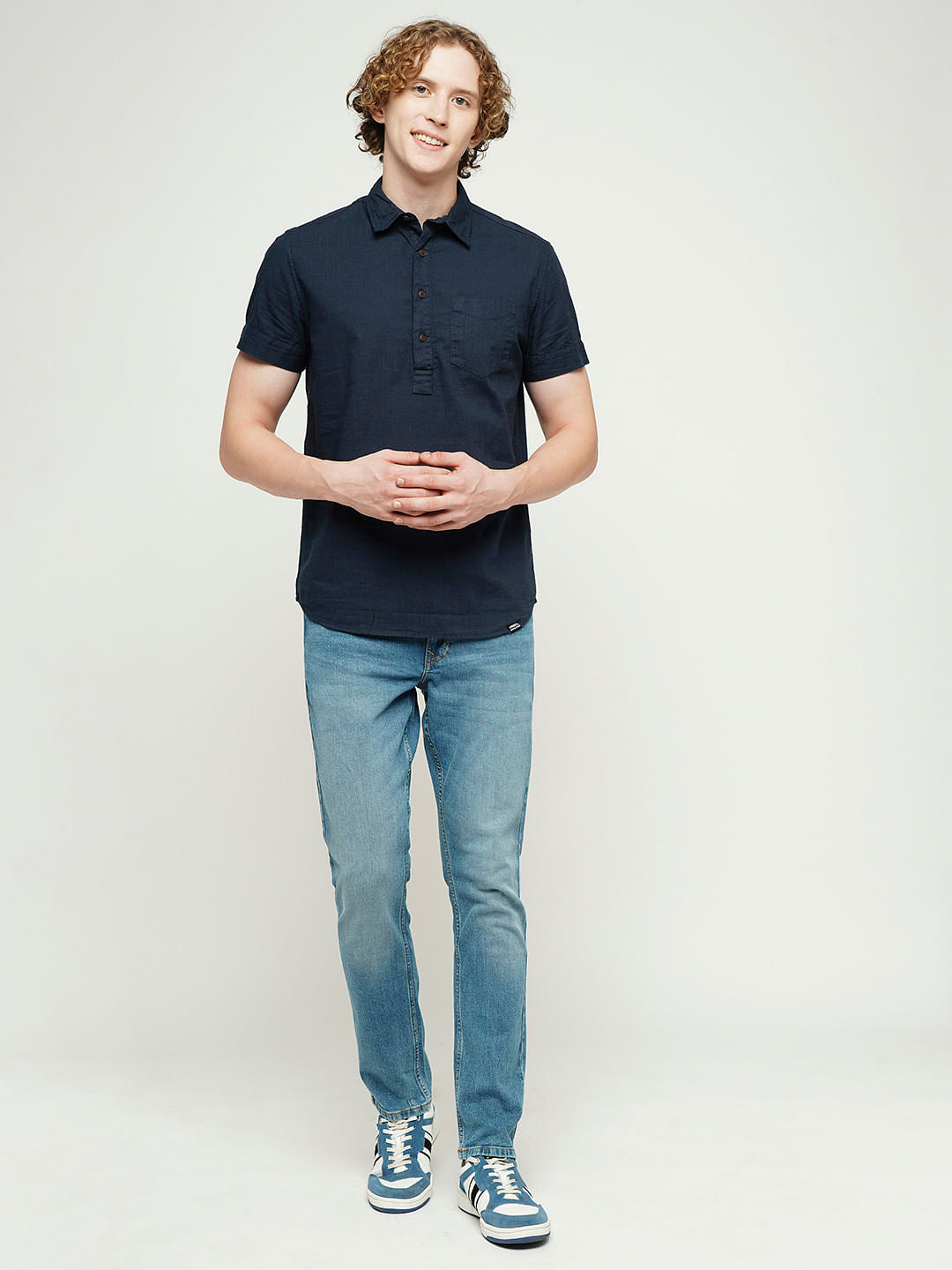 PRODUKT by JACK&JONES Dark Blue Short Sleeves Shirt