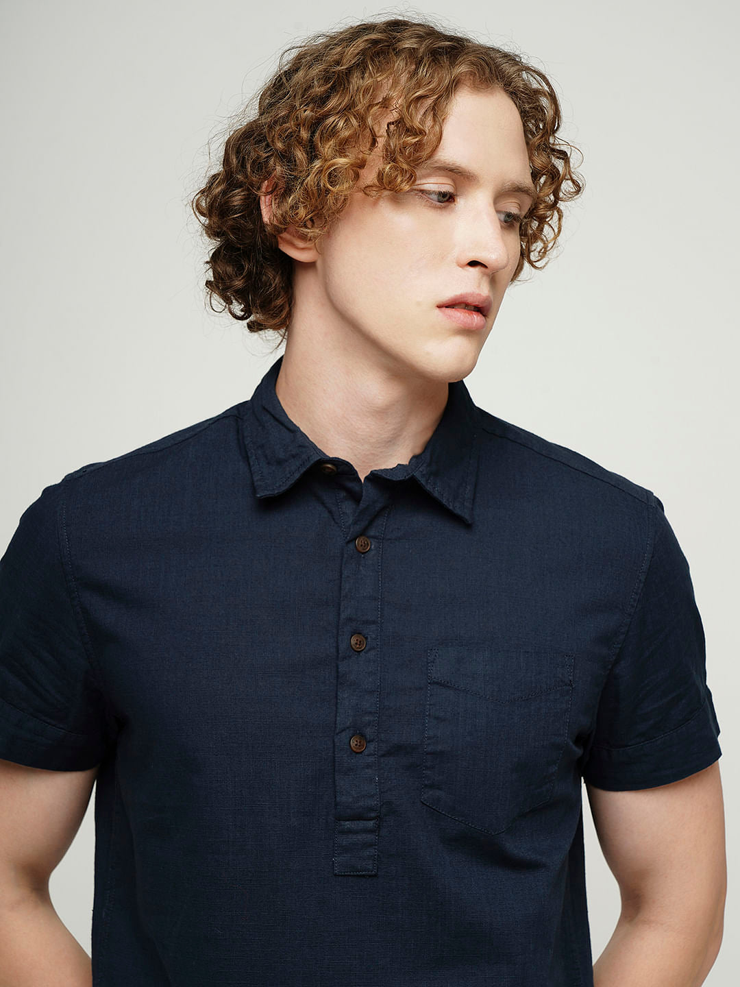 PRODUKT by JACK&JONES Dark Blue Short Sleeves Shirt