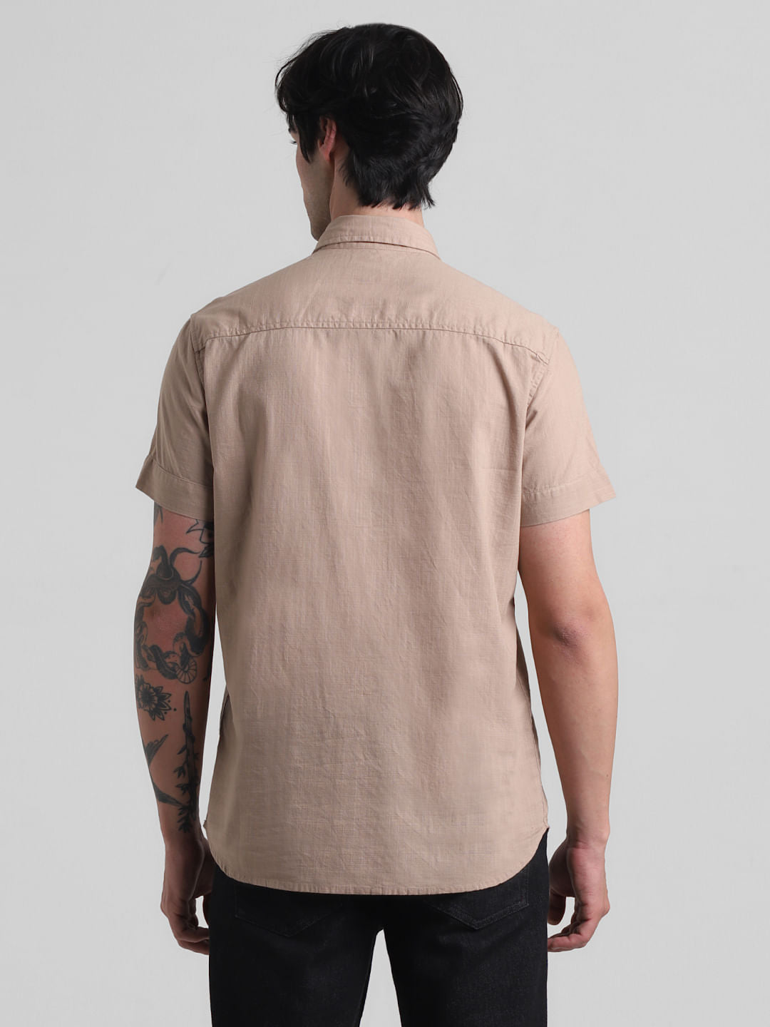 PRODUKT by JACK&JONES Brown Cotton Short Sleeves Shirt