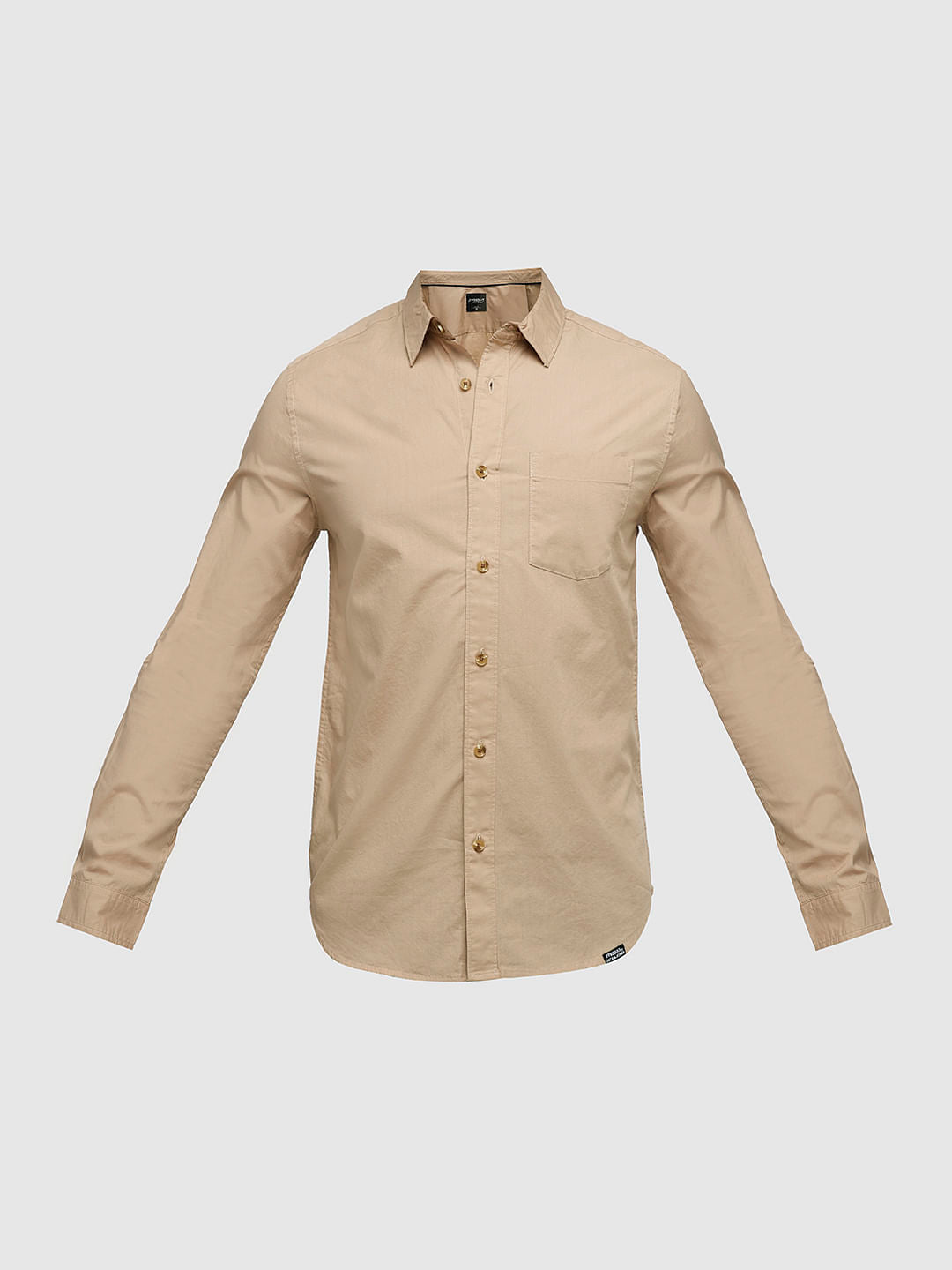 PRODUKT by JACK&JONES Brown Cotton Full Sleeves Shirt