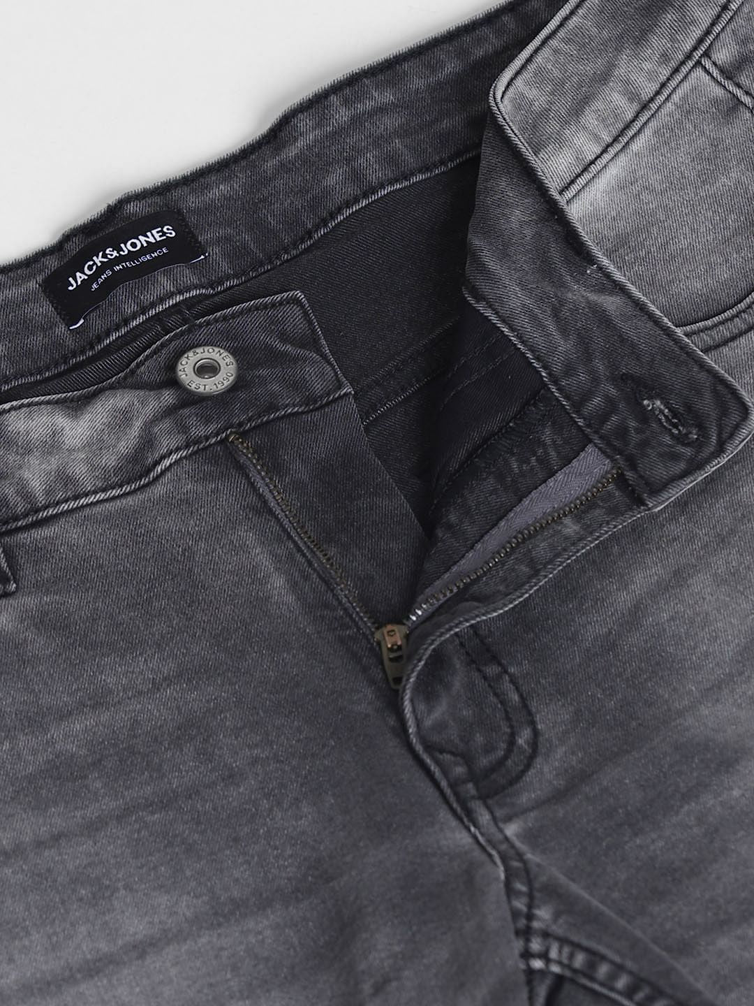 Grey Mid Rise Brak Slim Fit Jeans