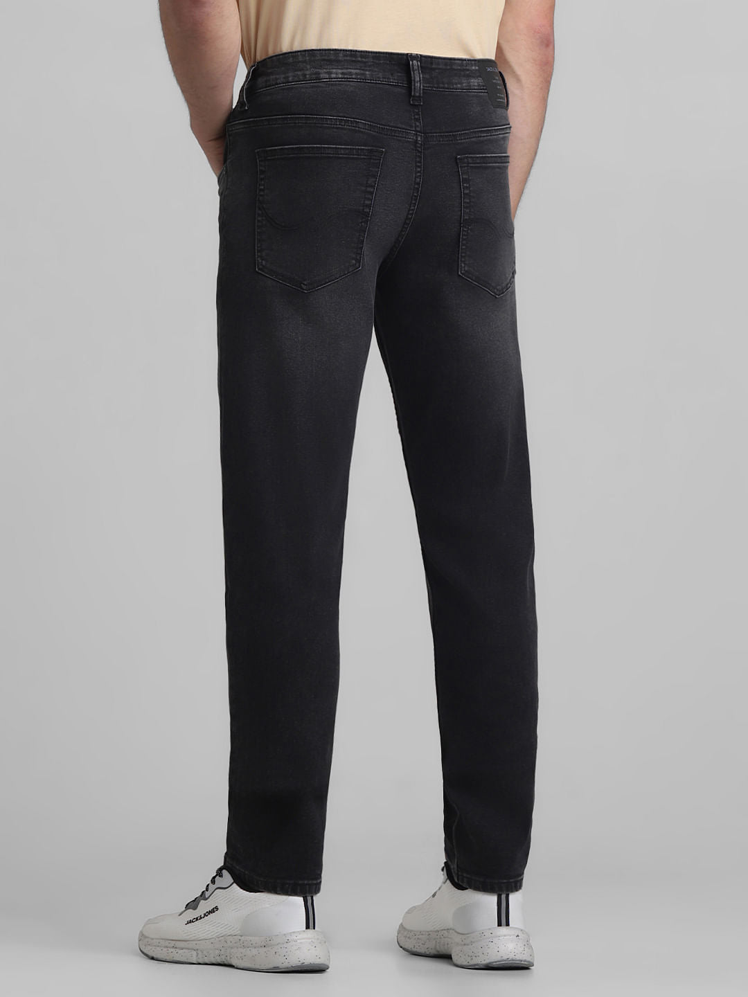 Grey Low Rise Washed Glenn Slim Jeans