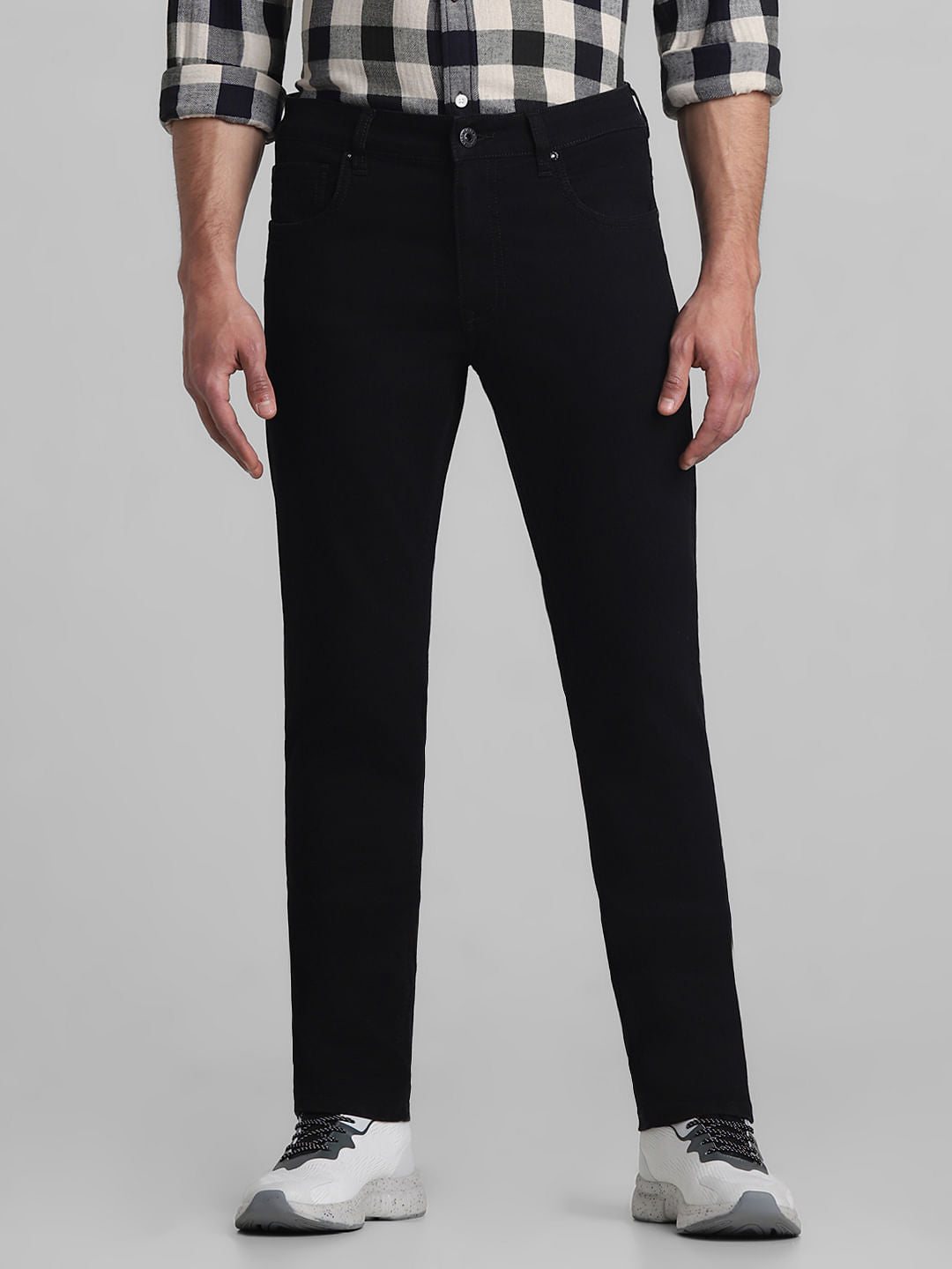 Black Low Rise Glenn Slim Fit Jeans