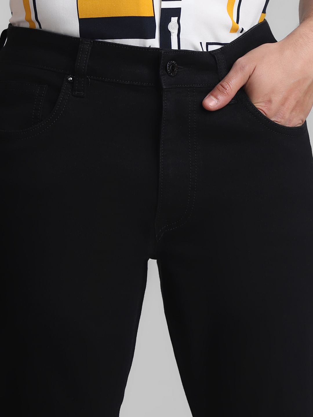 Black Low Rise Tim Anti Fit Jeans