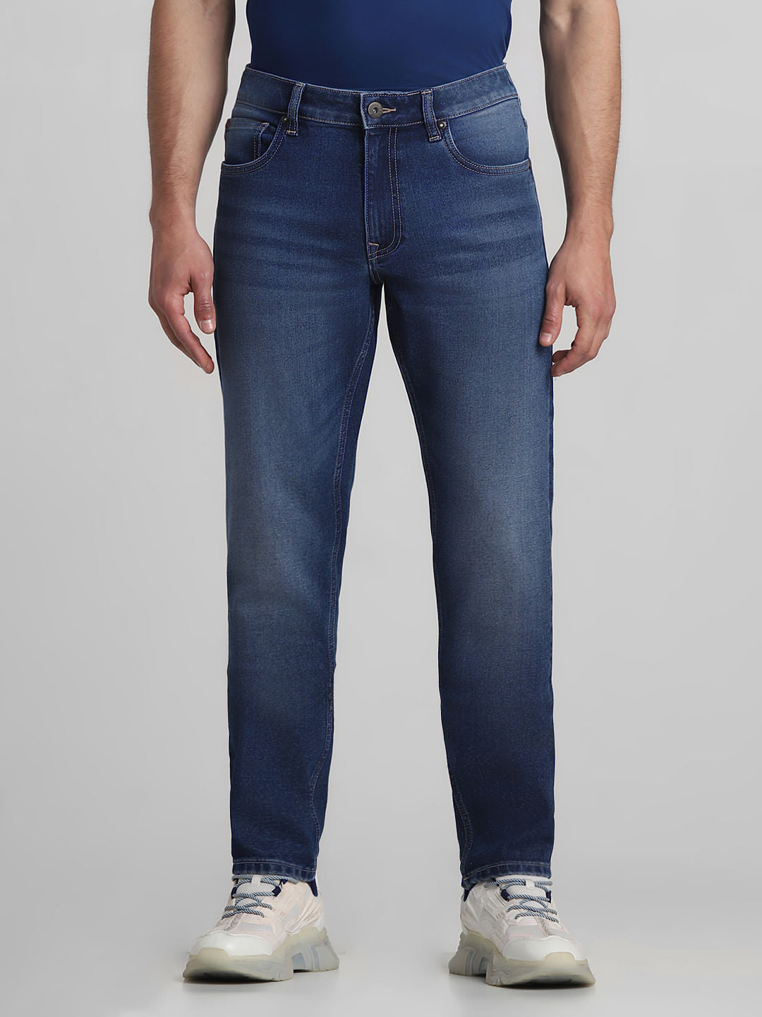 Blue Low Rise Glenn Slim Fit Jeans