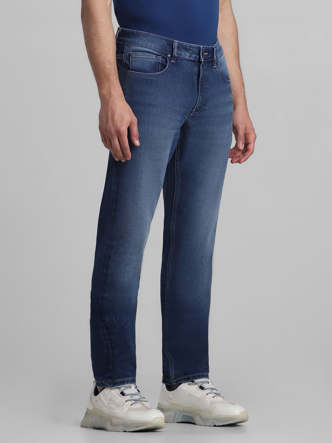 Blue Low Rise Glenn Slim Fit Jeans