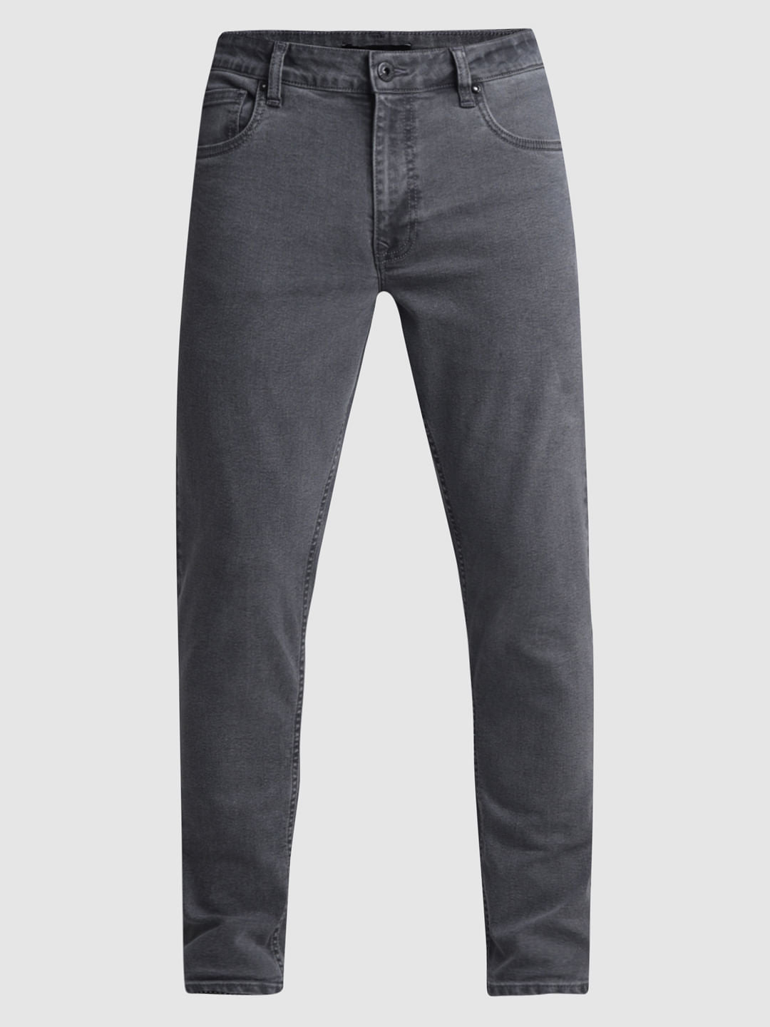 Grey Mid Rise Brak Slim Fit Jeans