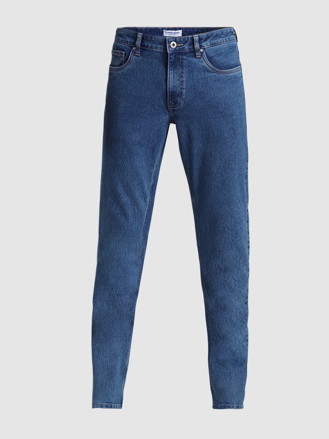 Light Blue Mid Rise Regular Fit Jeans