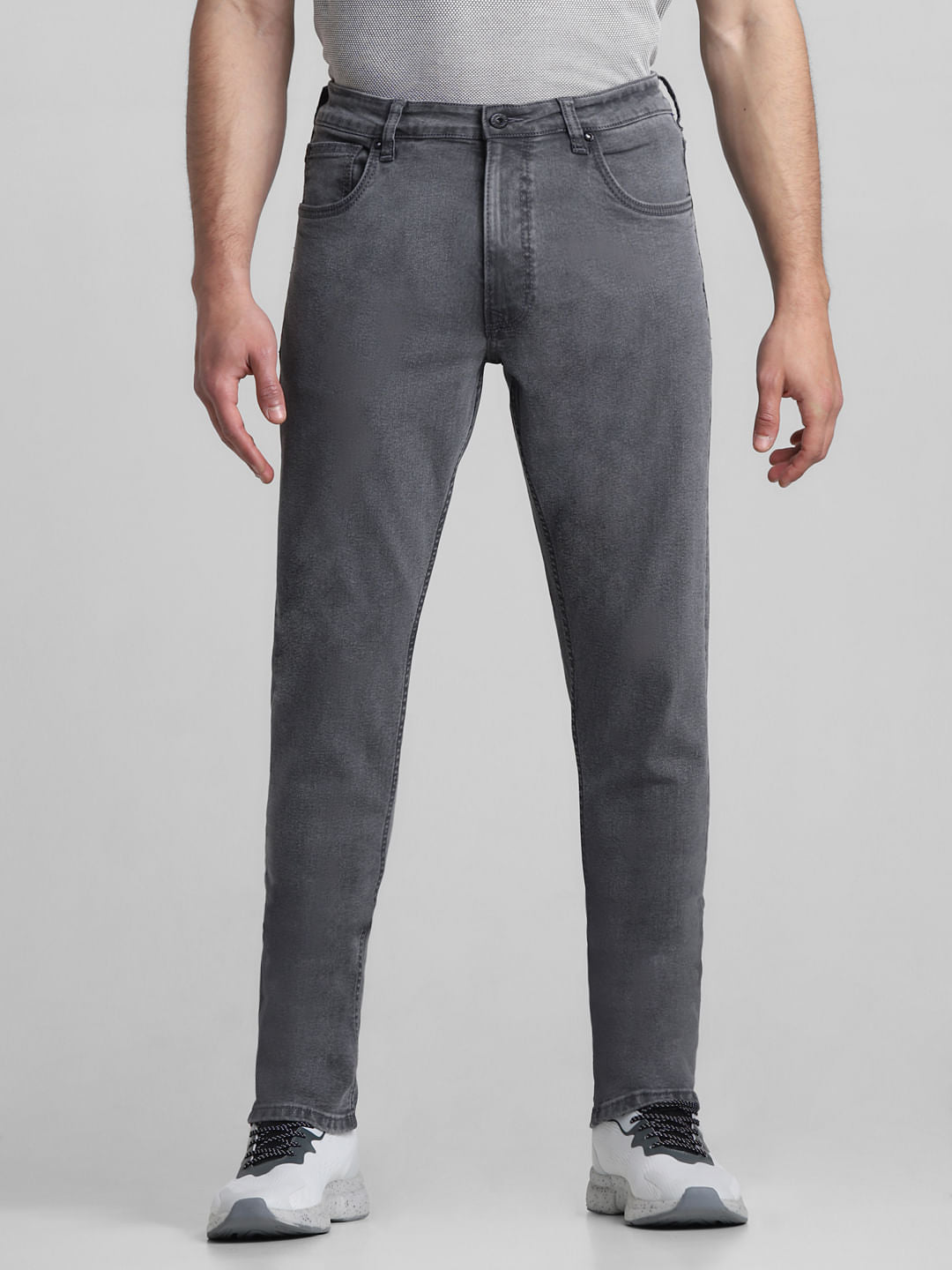 Grey Low Rise Glenn Slim Fit Jeans