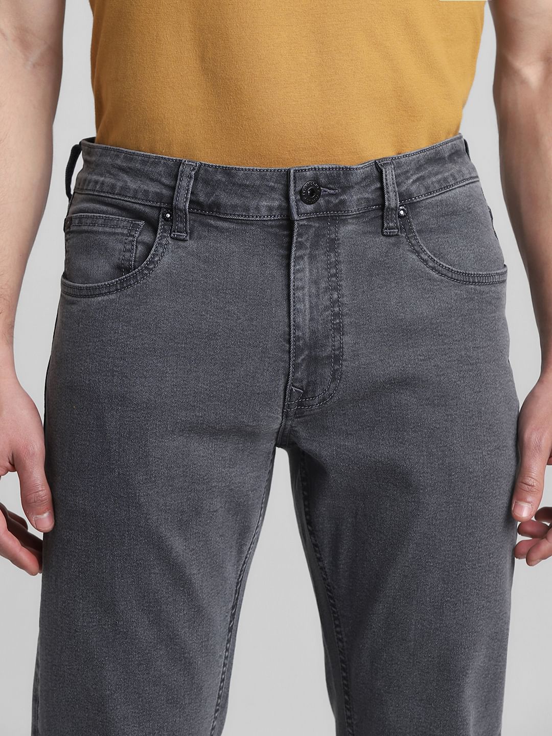 Grey Low Rise Ben Skinny Fit Jeans