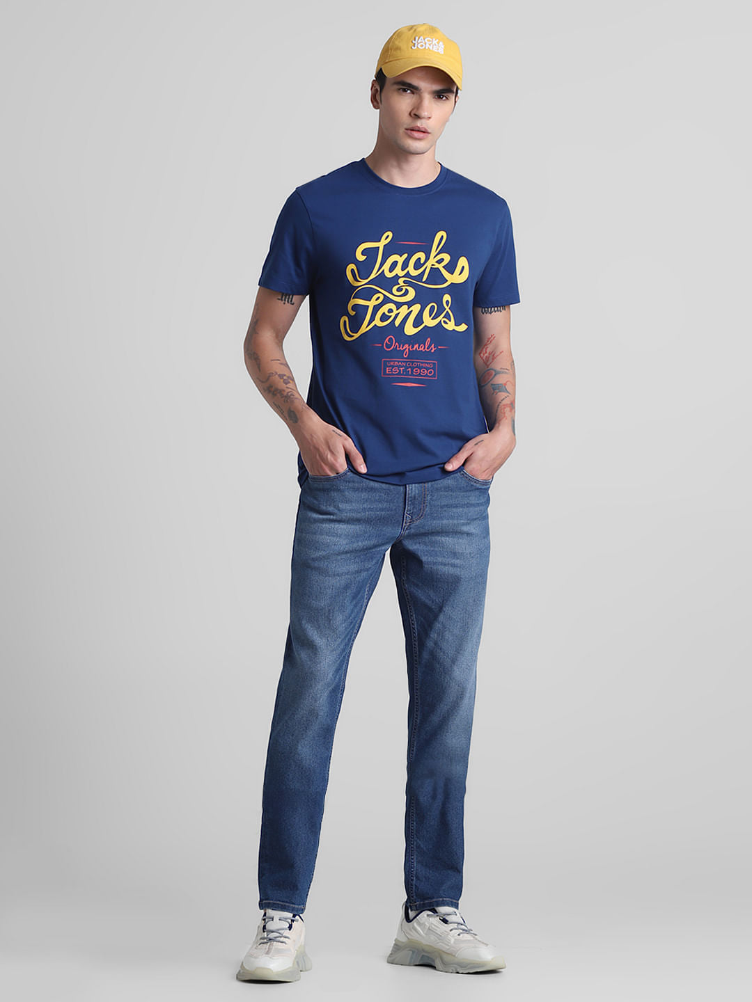 Blue Low Rise Glenn Slim Fit Jeans