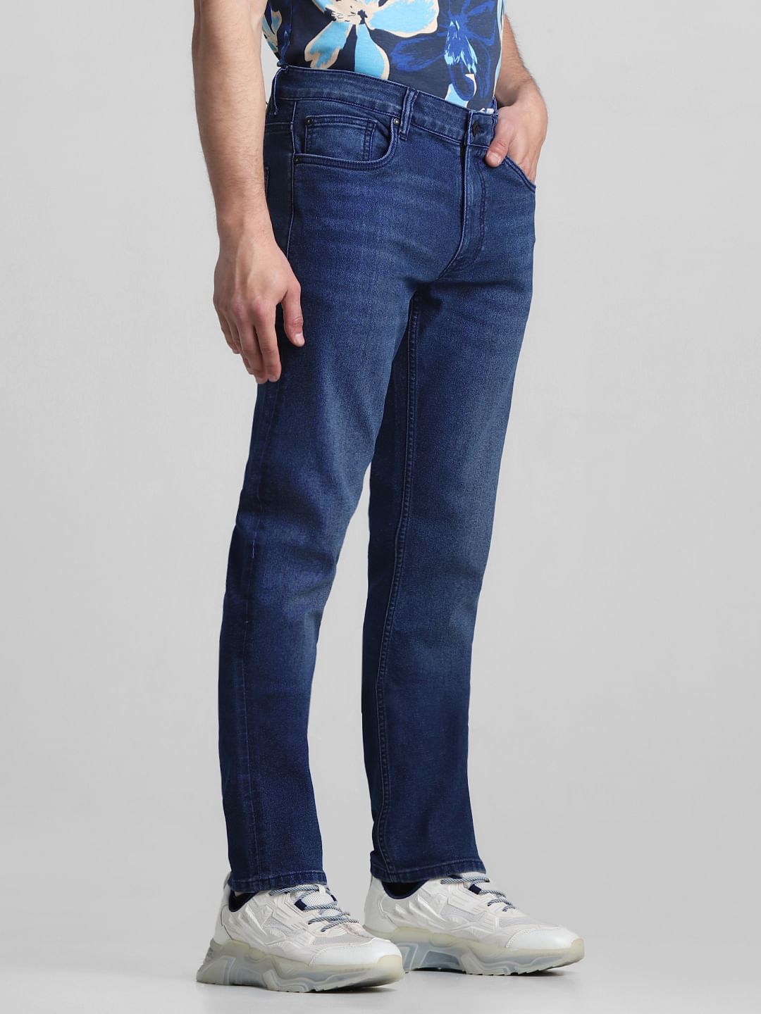 Dark Blue Low Rise Tim Slim Fit Jeans