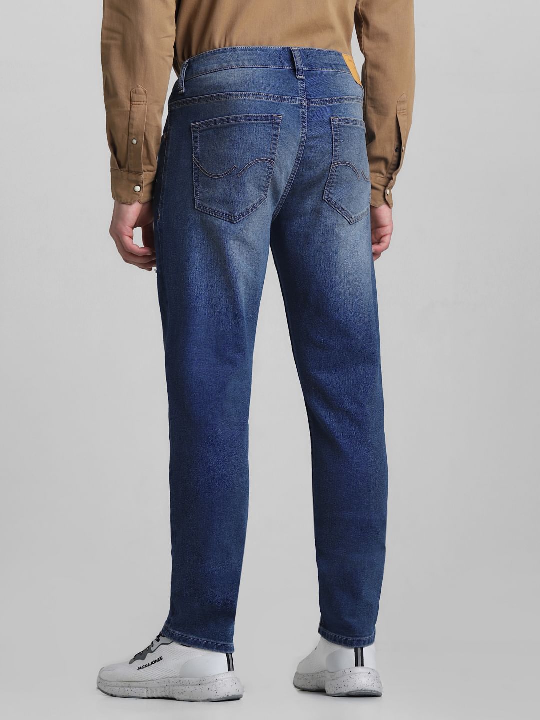 Blue Low Rise Distressed Ben Skinny Jeans