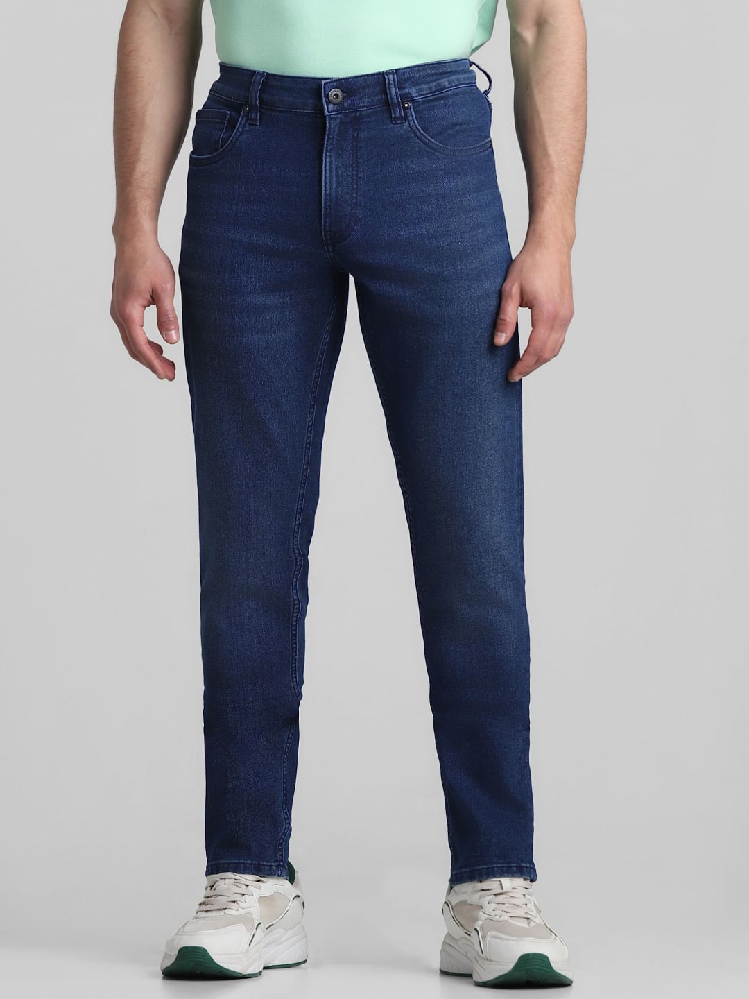 Dark Blue Low Rise Glenn Slim Jeans
