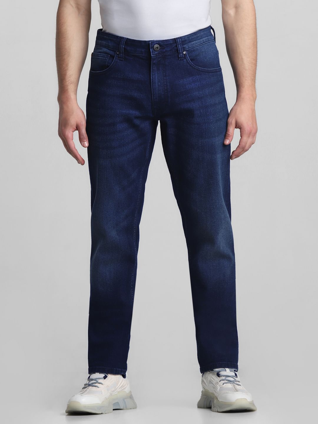 Dark Blue Low Rise Tim Slim Fit Jeans