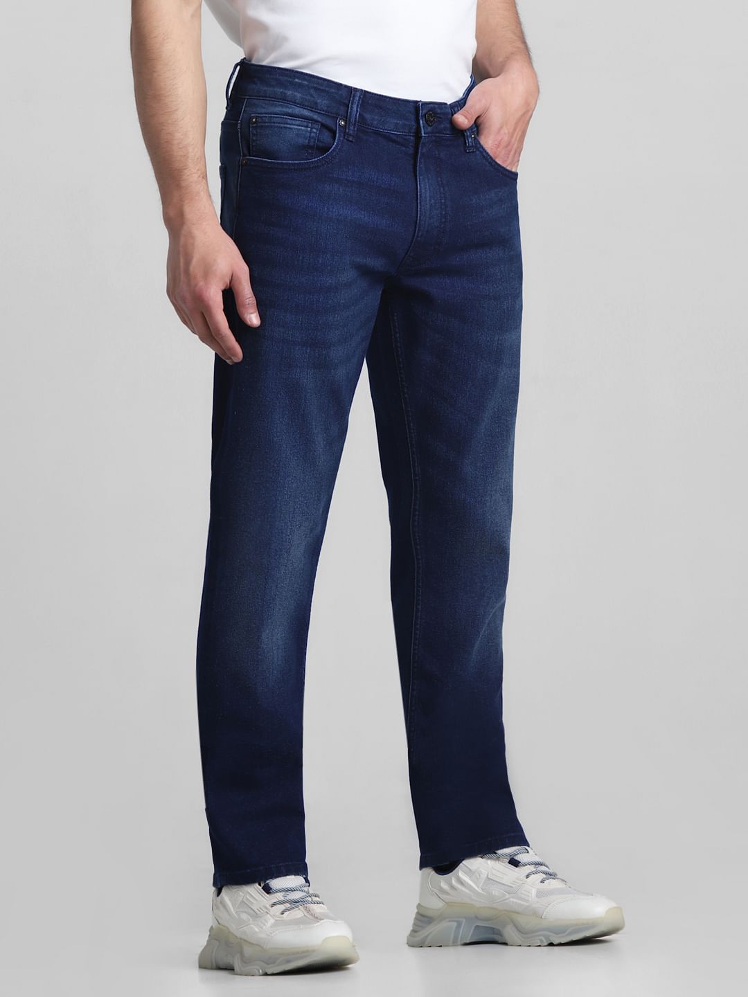 Dark Blue Low Rise Tim Slim Fit Jeans