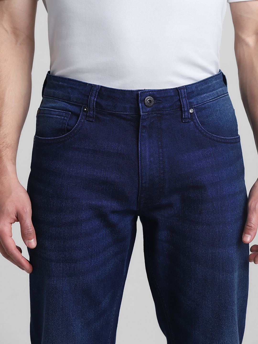 Dark Blue Low Rise Tim Slim Fit Jeans