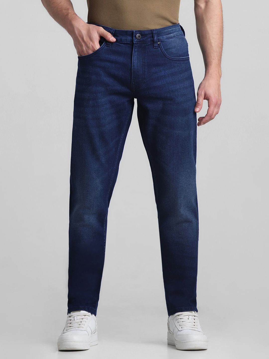 Dark Blue Low Rise Glenn Slim Fit Jeans