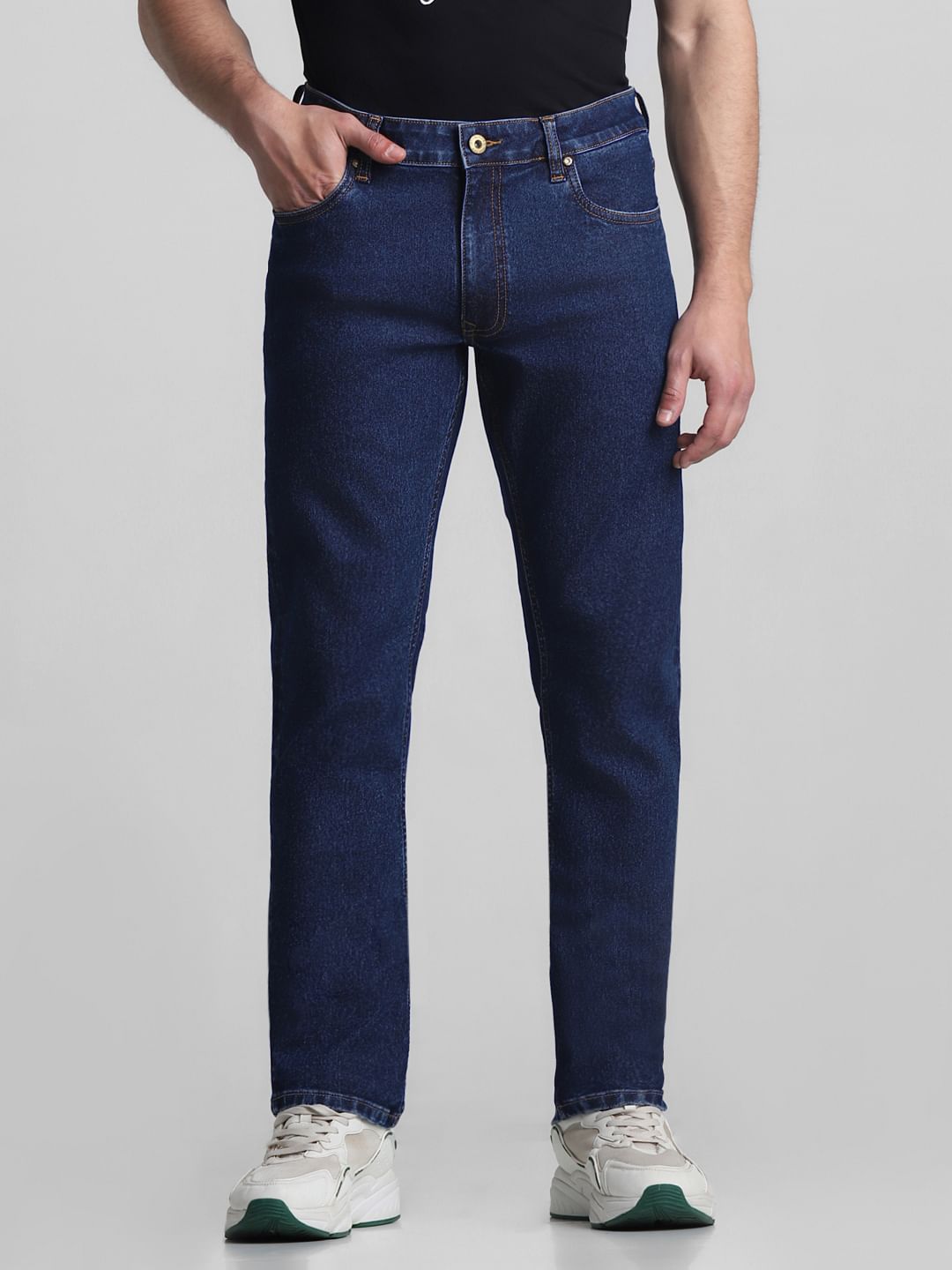Blue Low Rise Tim Slim Fit Jeans