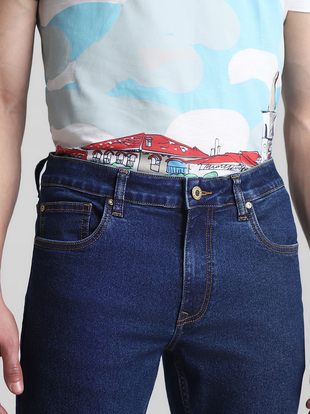 Blue Low Rise Ben Skinny Fit Jeans