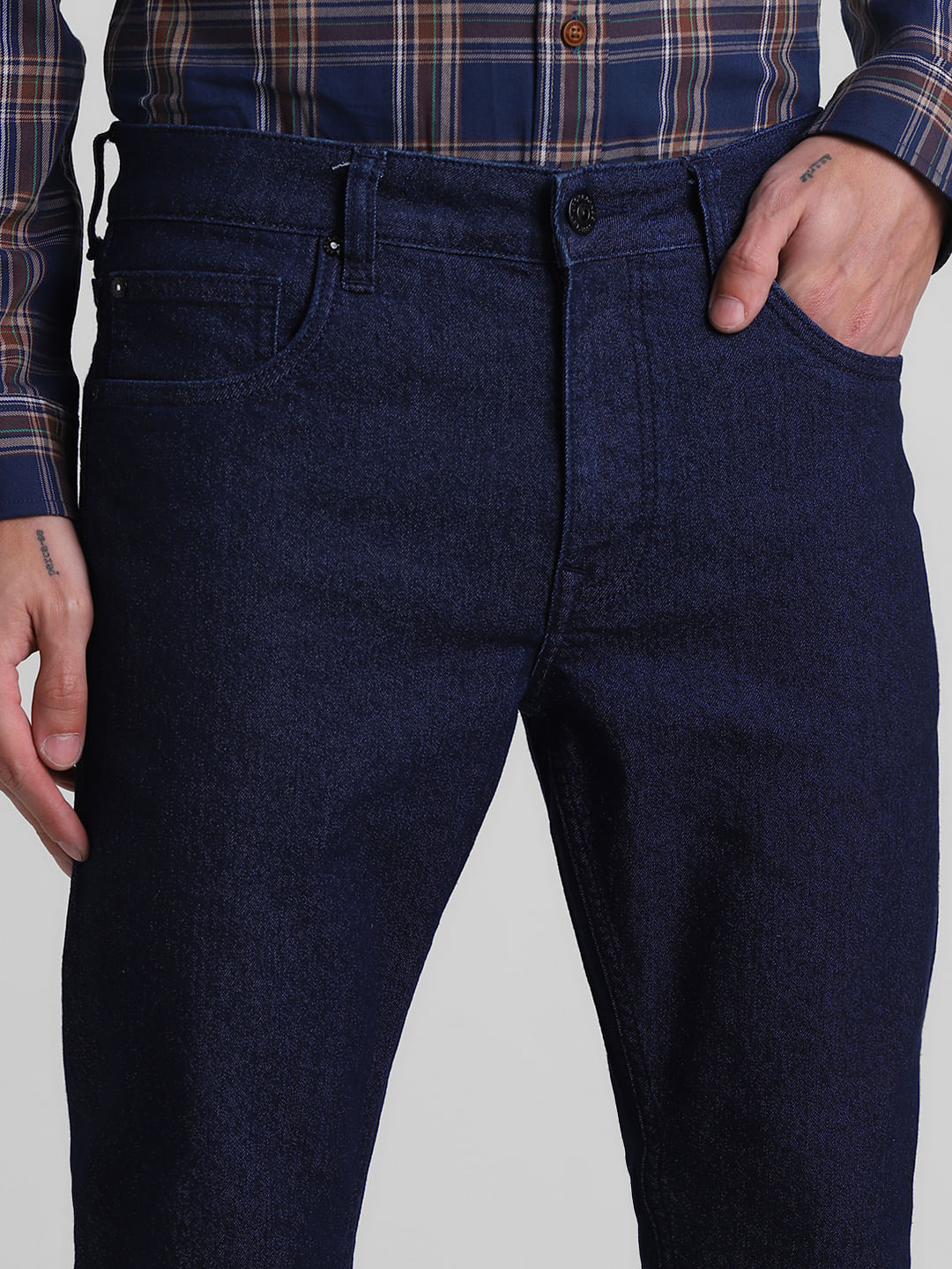 Dark Blue Low Rise Ben Skinny Fit Jeans