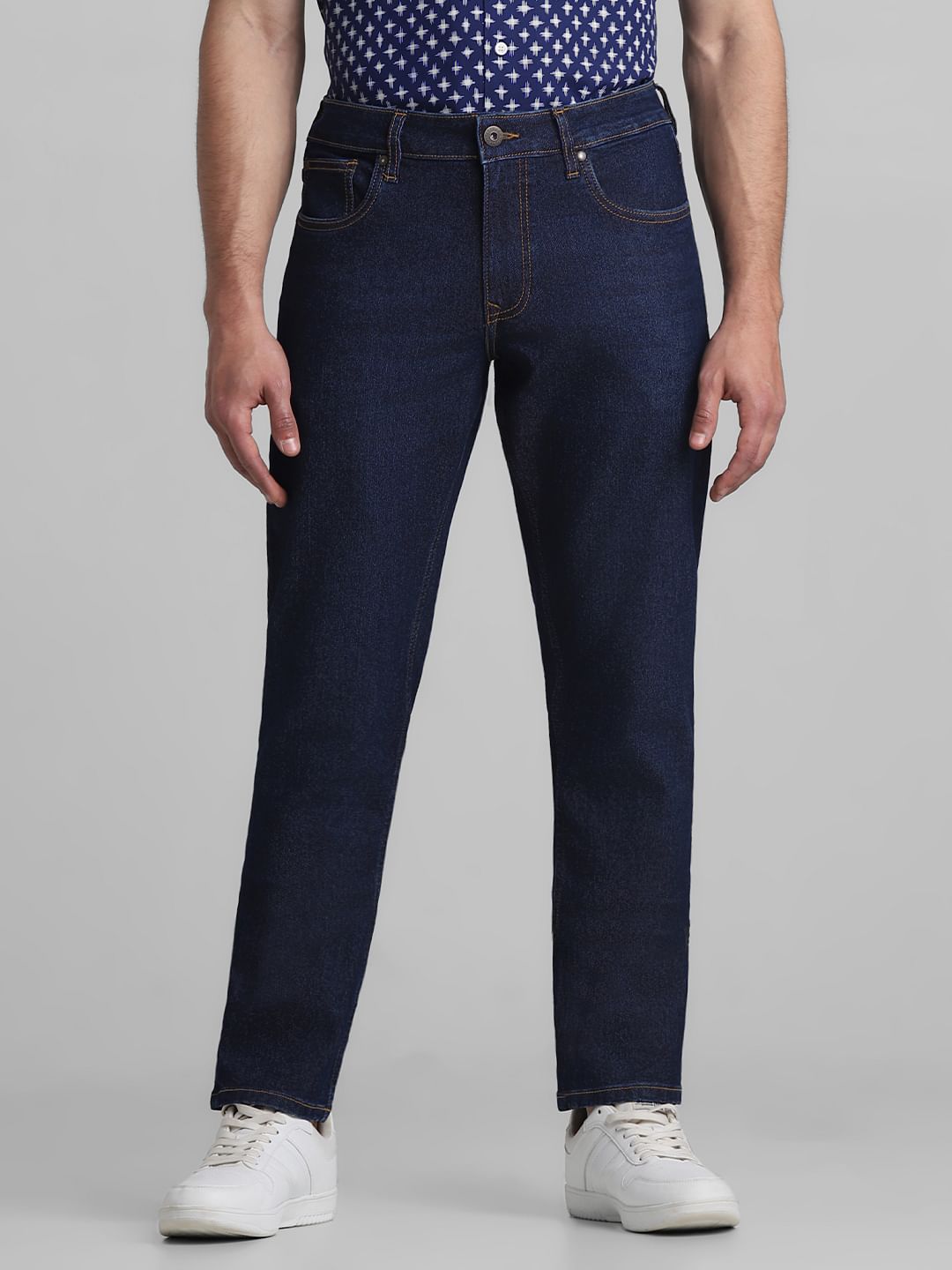 Dark Blue Low Rise Glenn Slim Fit Jeans