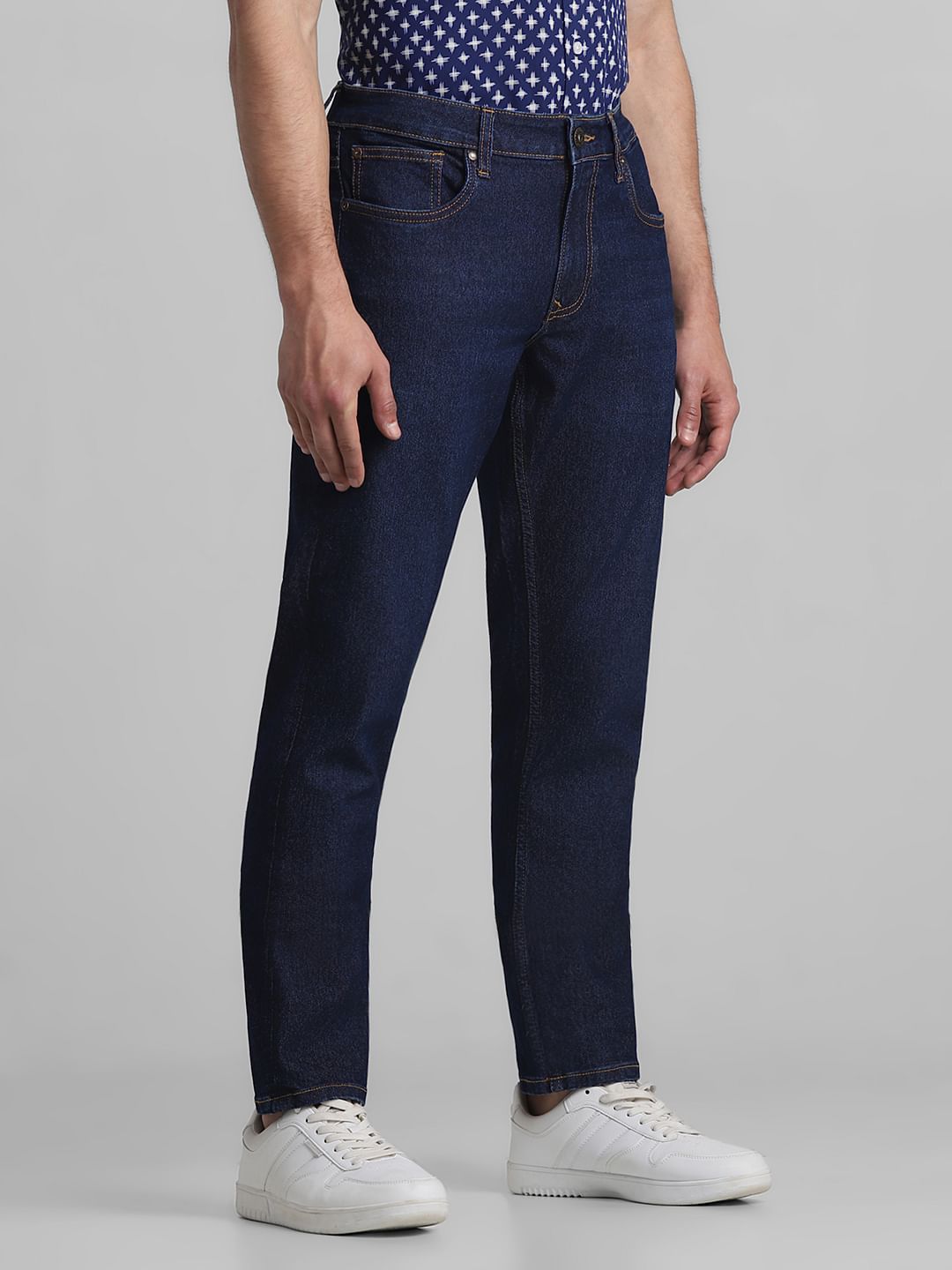 Dark Blue Low Rise Glenn Slim Fit Jeans