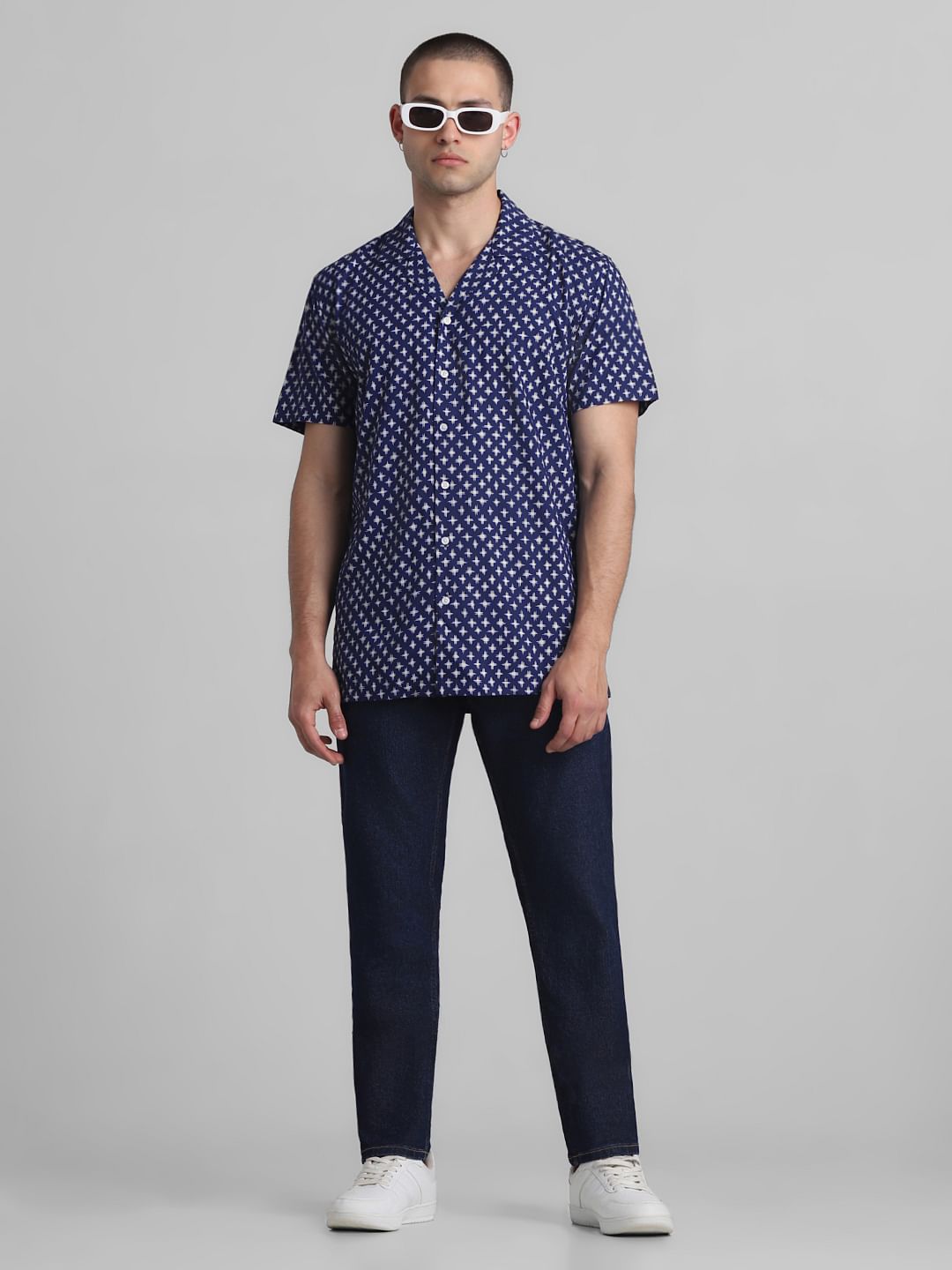 Dark Blue Low Rise Glenn Slim Fit Jeans