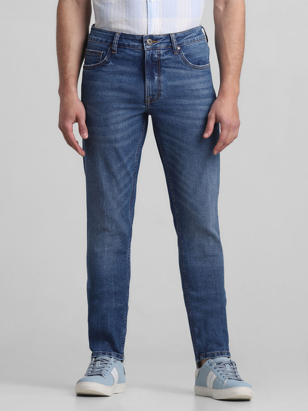 Blue Low Rise Glenn Slim Fit Jeans