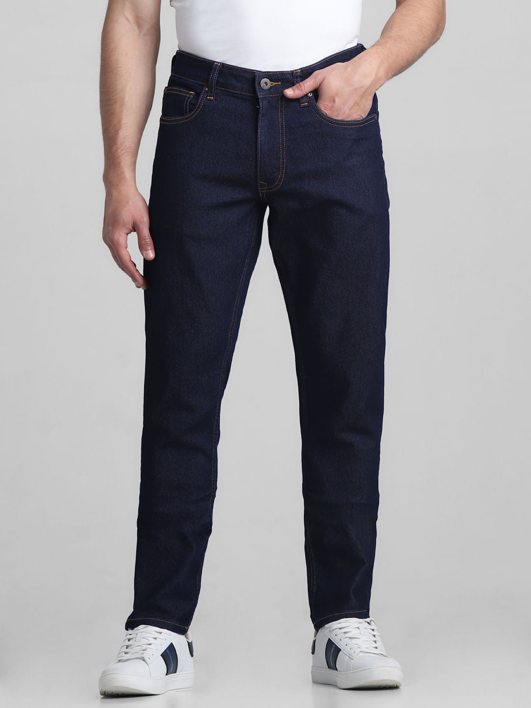 Dark Blue Low Rise Glenn Slim Fit Jeans