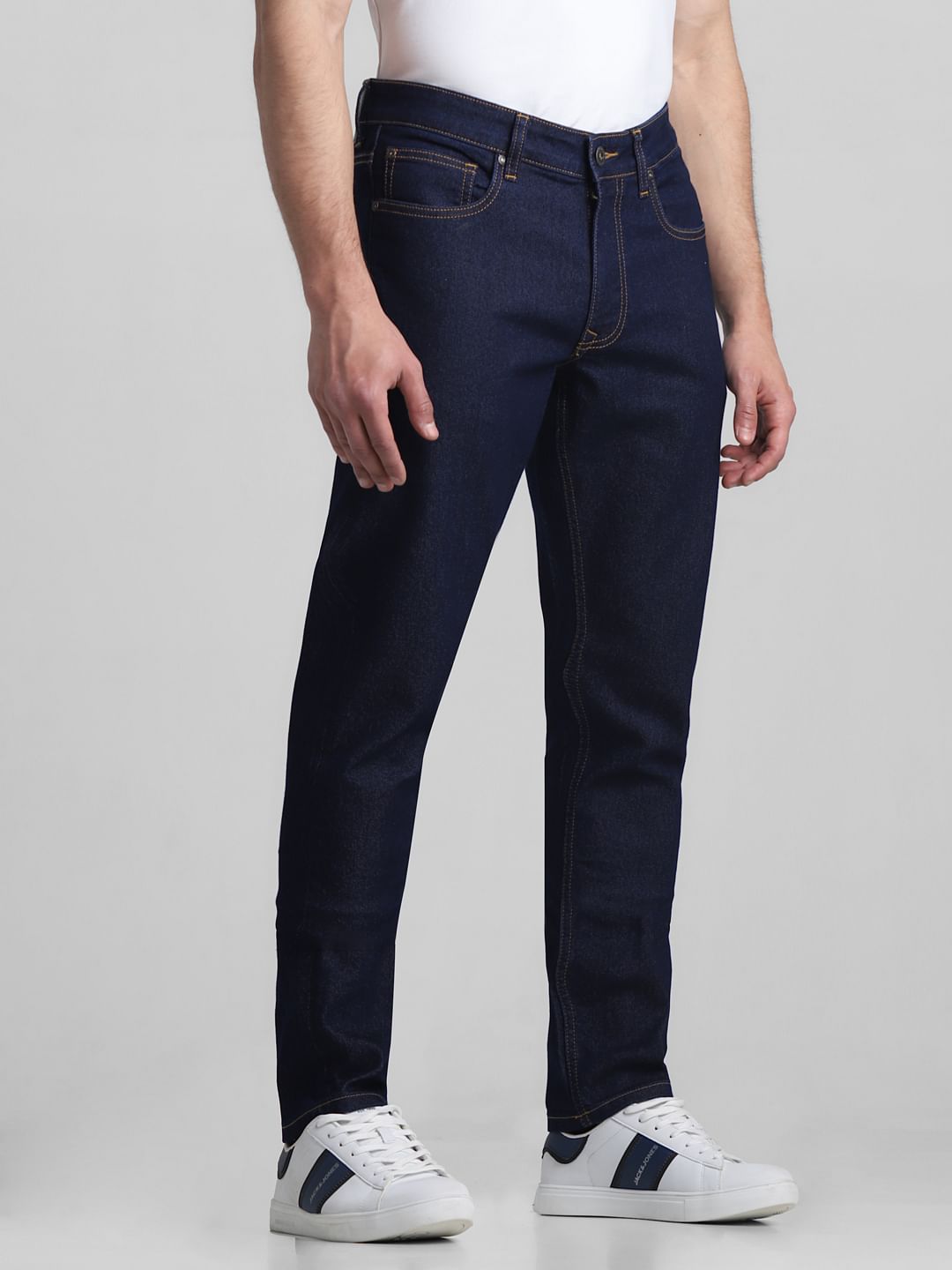 Dark Blue Low Rise Glenn Slim Fit Jeans