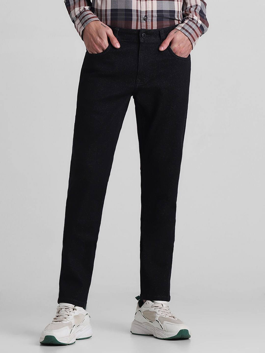 Black Low Rise Glenn Slim Fit Jeans
