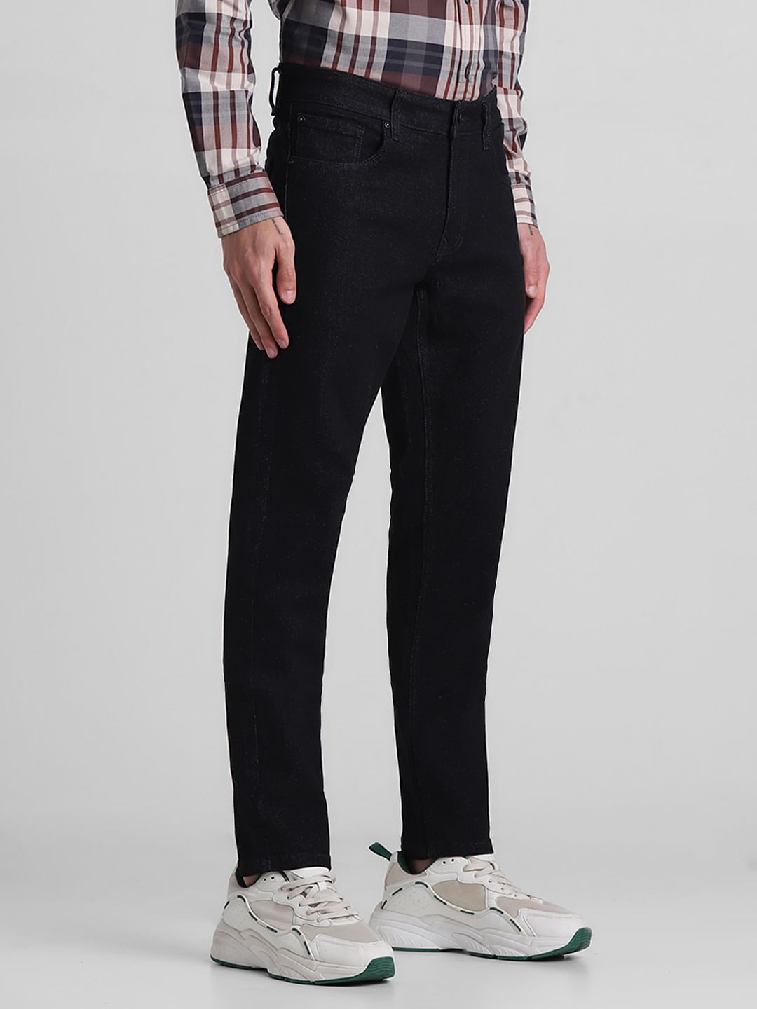 Black Low Rise Glenn Slim Fit Jeans