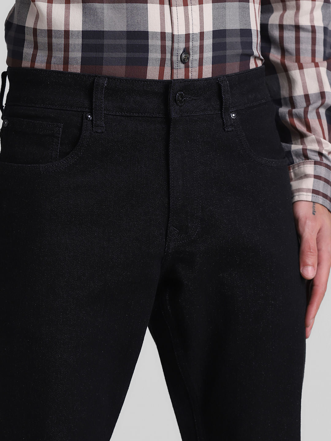 Black Low Rise Glenn Slim Fit Jeans