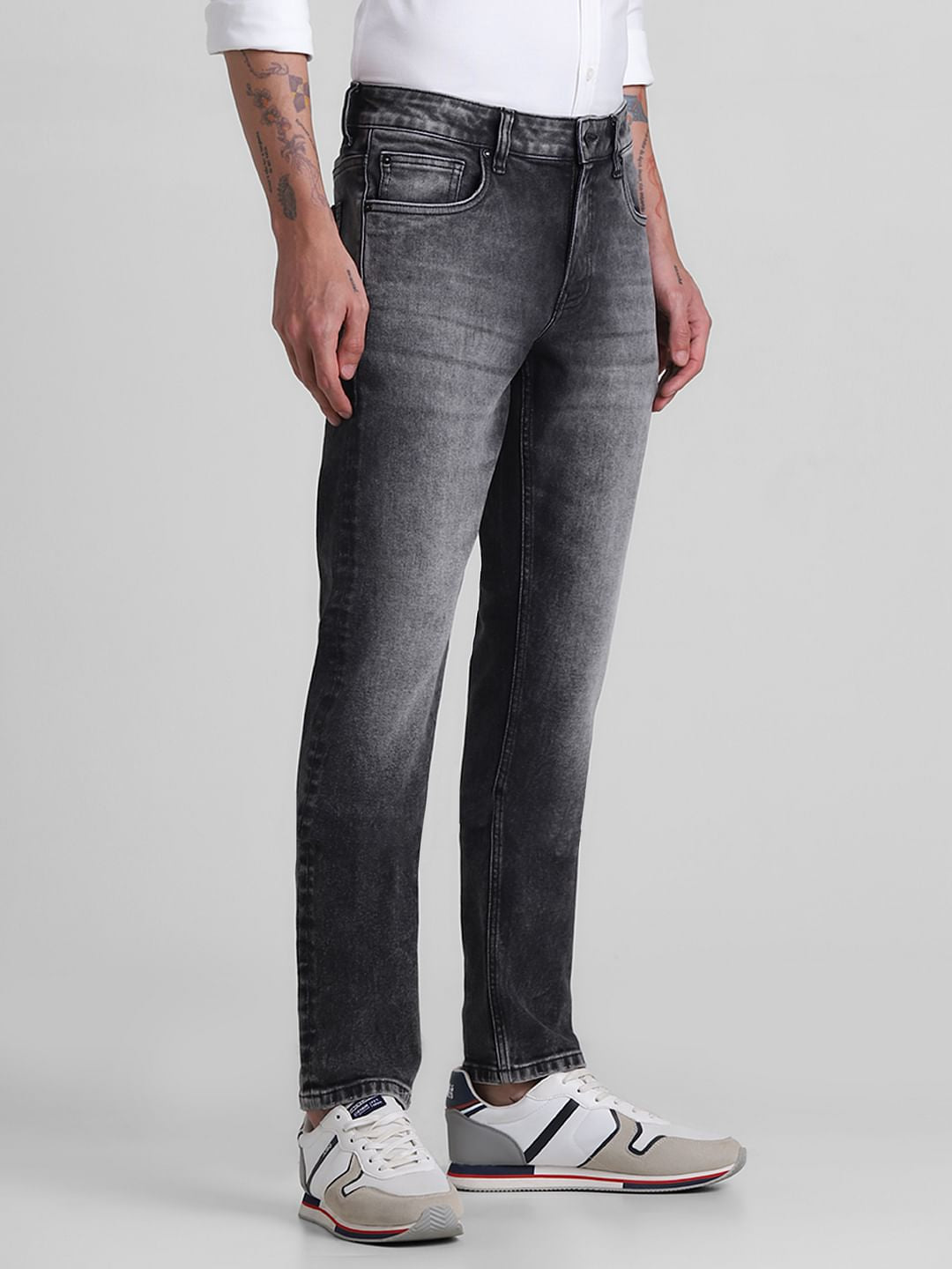 Light Grey Low Rise Glenn Slim Fit Jeans