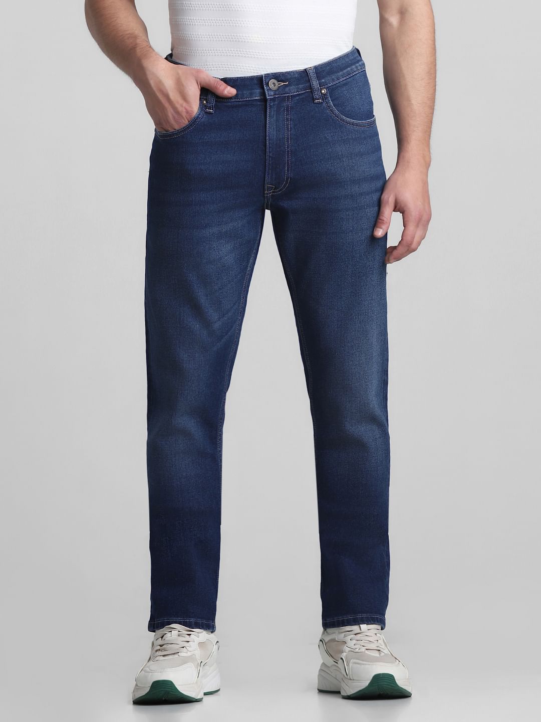 Blue Low Rise Tim Slim Jeans