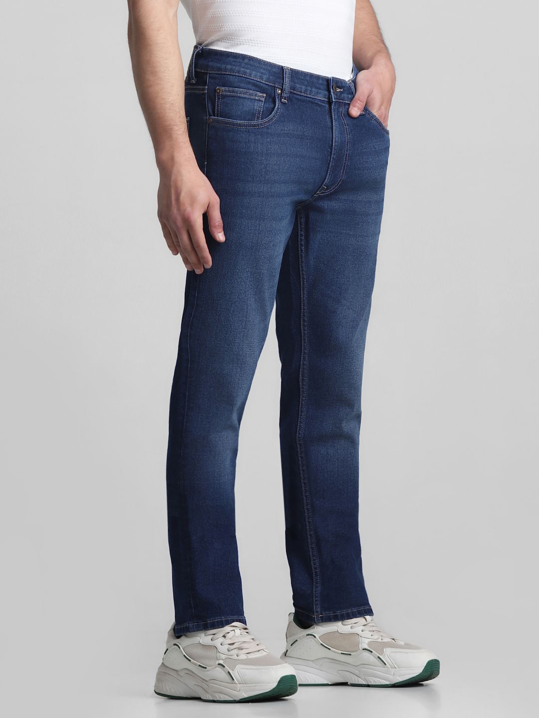 Blue Low Rise Tim Slim Jeans