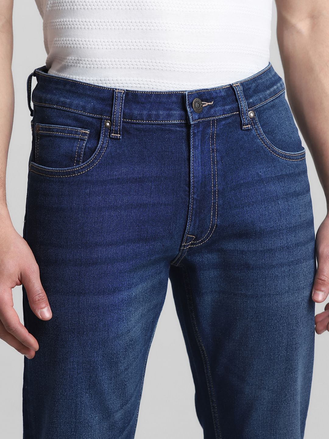 Blue Low Rise Tim Slim Jeans