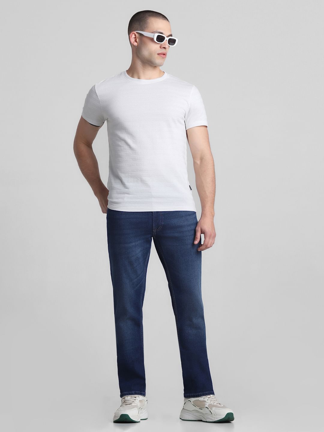 Blue Low Rise Tim Slim Jeans