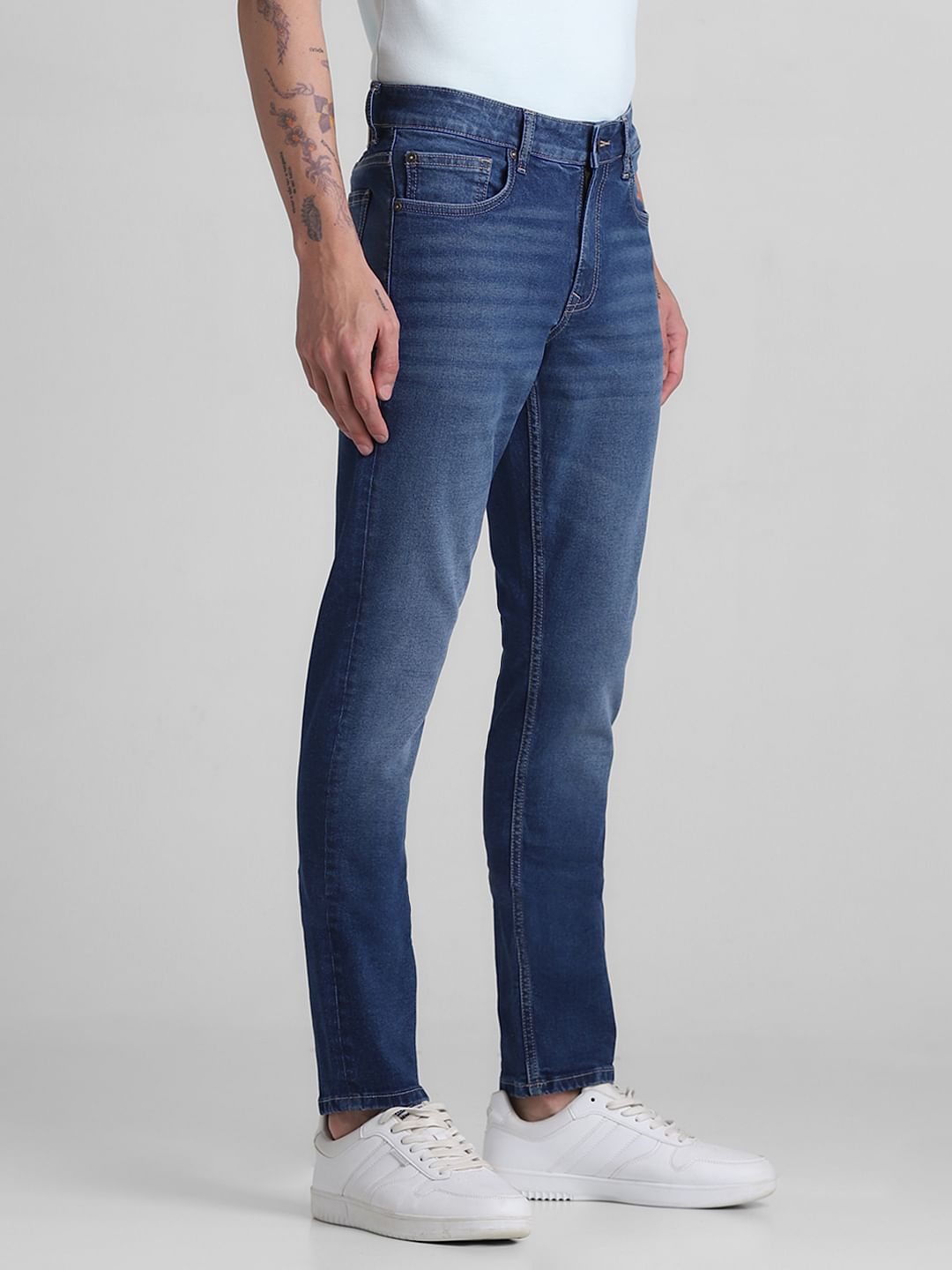 Blue Low Rise Glenn Slim Fit Jeans