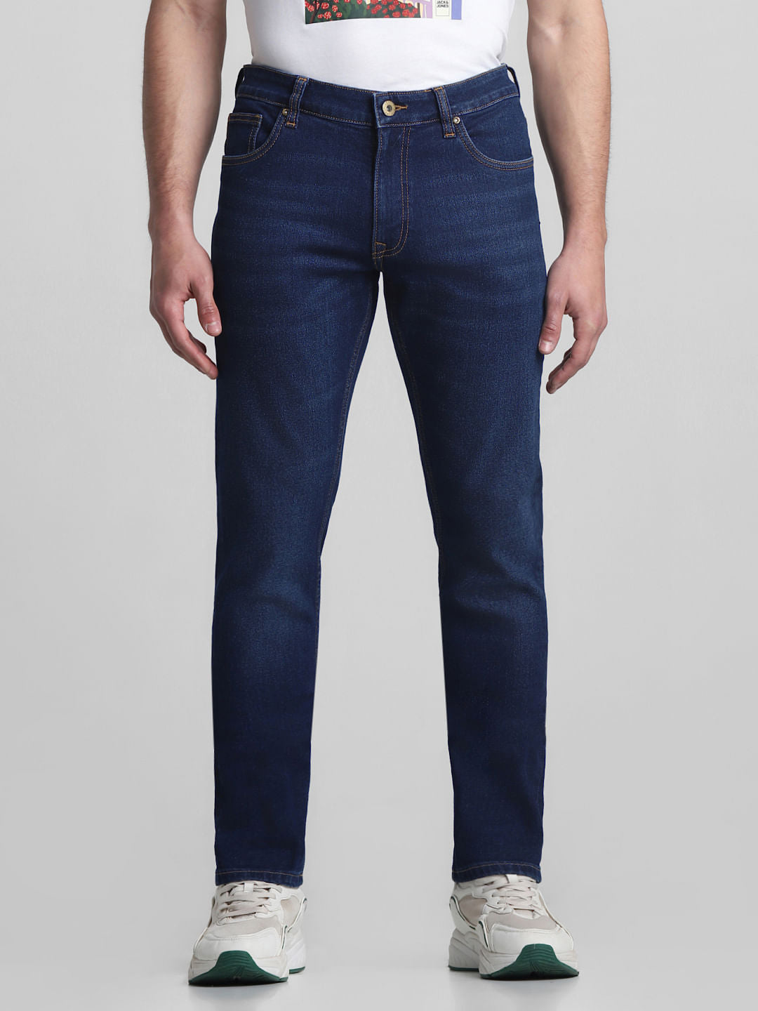 Dark Blue Low Rise Glenn Slim Fit Jeans