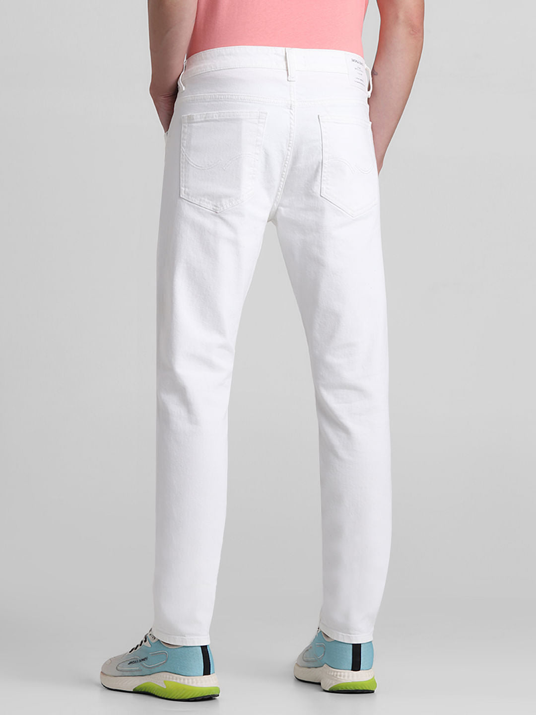 White Low Rise Ben Skinny Fit Jeans