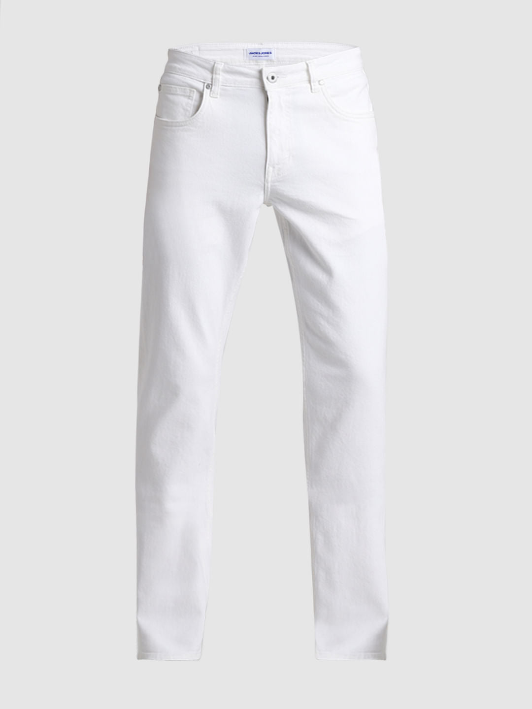 White Low Rise Glenn Slim Fit Jeans