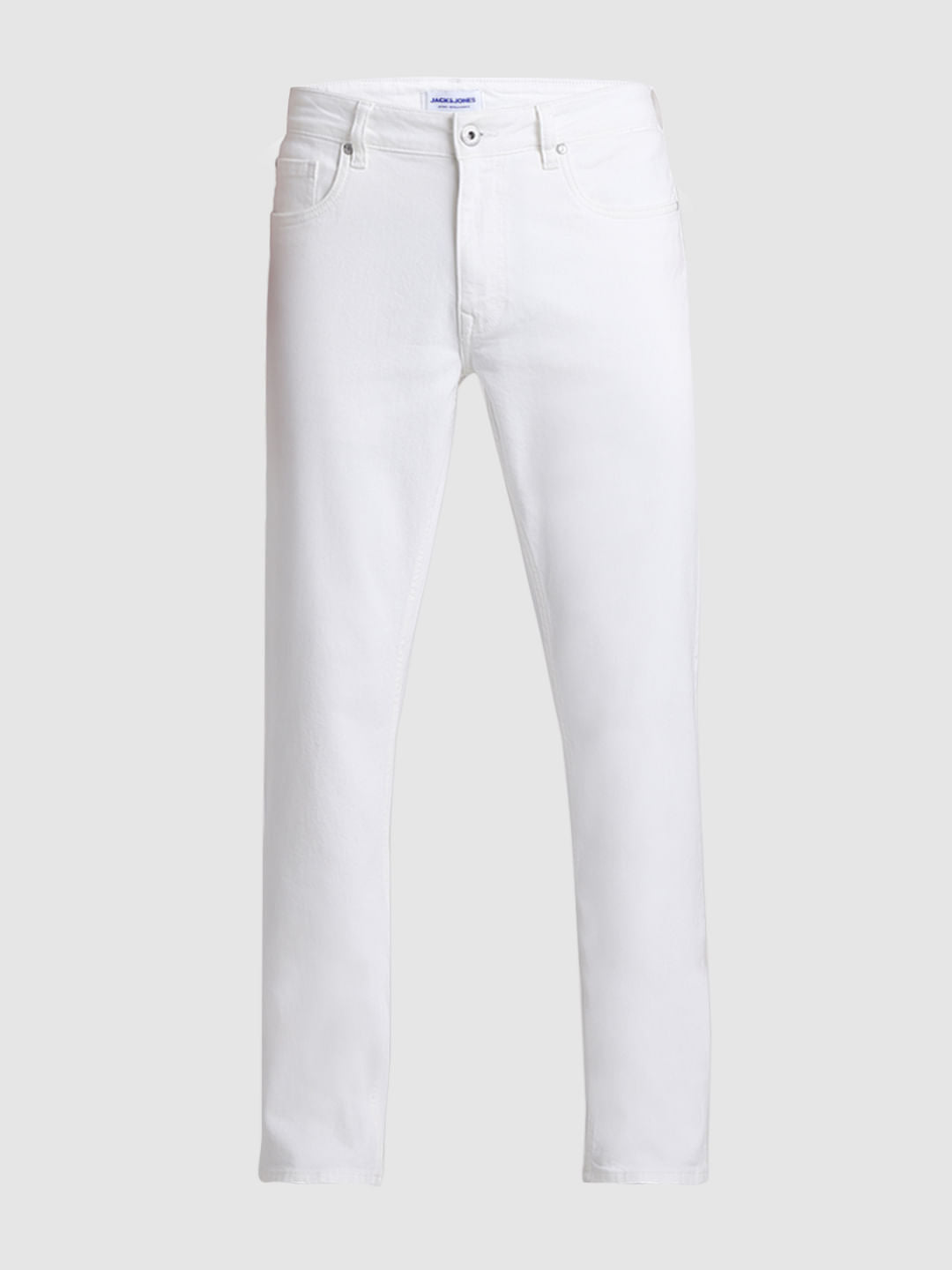 White Low Rise Glenn Slim Fit Jeans